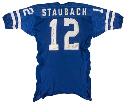 Circa 1970s Roger Staubach Signed Dallas Cowboys Cowboys Southland Durene Jersey- Displayed at Baltimores ESPN Zone (MEARS & Beckett)